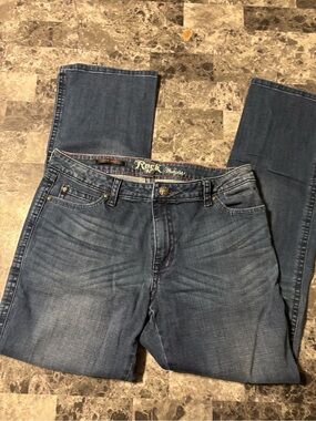Rock 47 by Wrangler Women's Blue Straight Leg Jeans